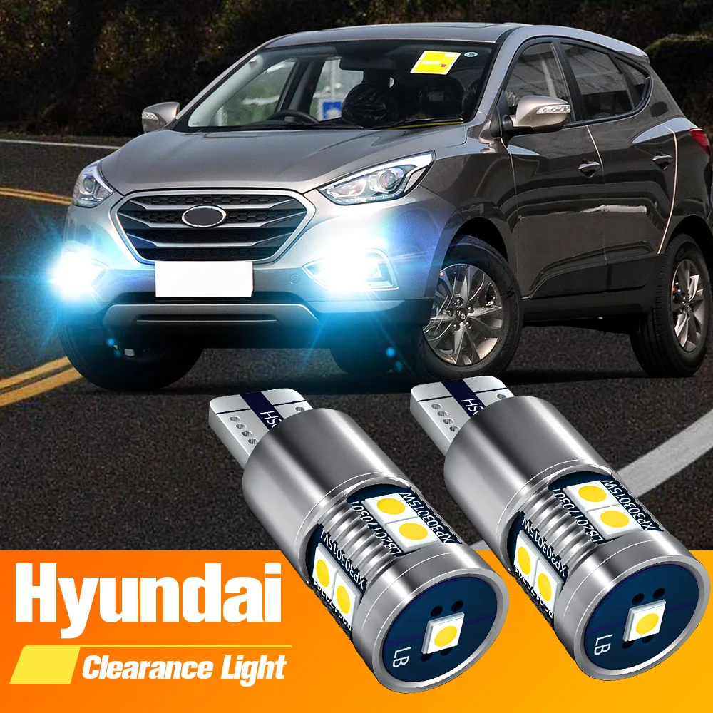 2 шт. светодиодные габаритные огни W5W T10 для Hyundai Accent Elantra Genesis greati10 i20 i30 Santa Fe Sonata Tucson