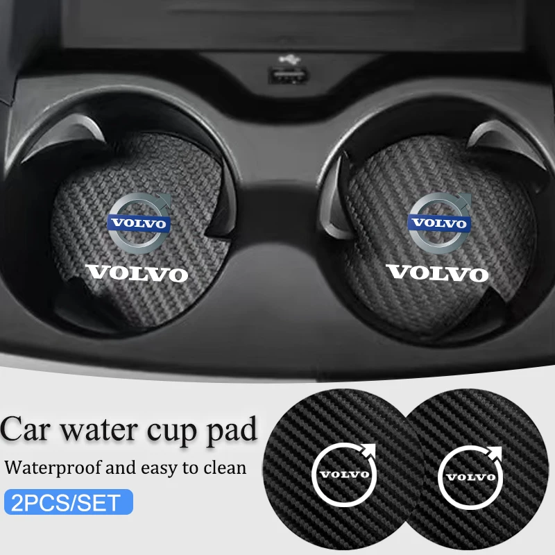 2 шт. кожаная подставка из углеродного волокна автомобильная чашка для воды