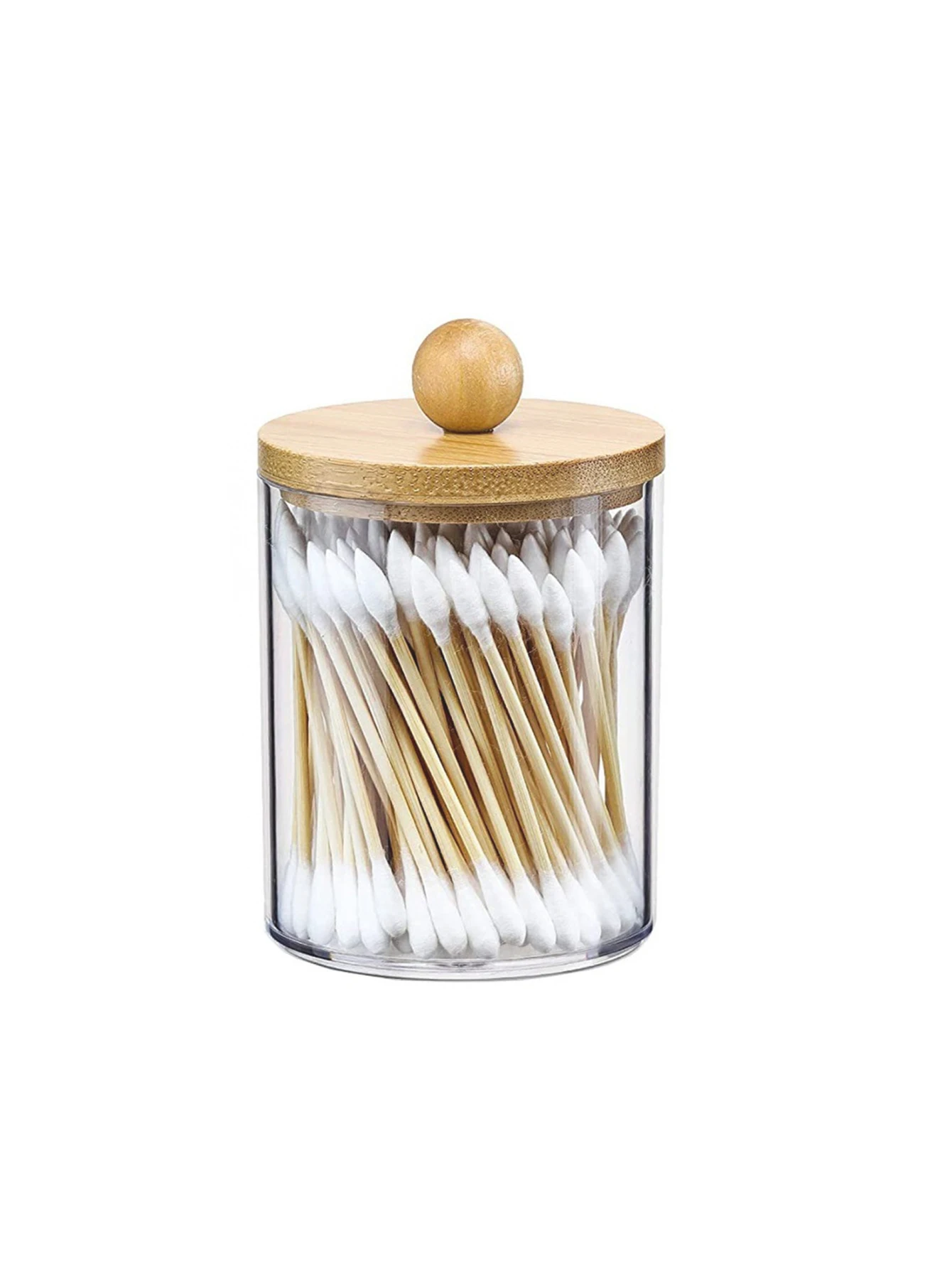 

Бамбуковая прозрачная коробка для ватных палочек