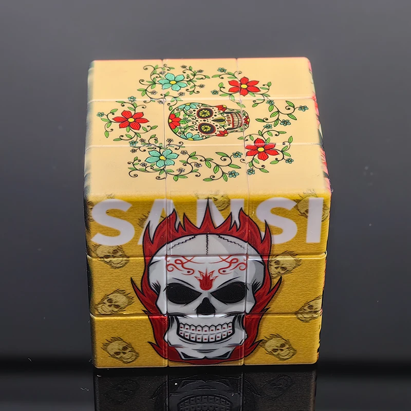 

3x3x3 Skull Maglev Ball Core Magnetic Magic Cube 3x3 Professional Speed Puzzle Cubo Rubik Profesional Fidget Toys