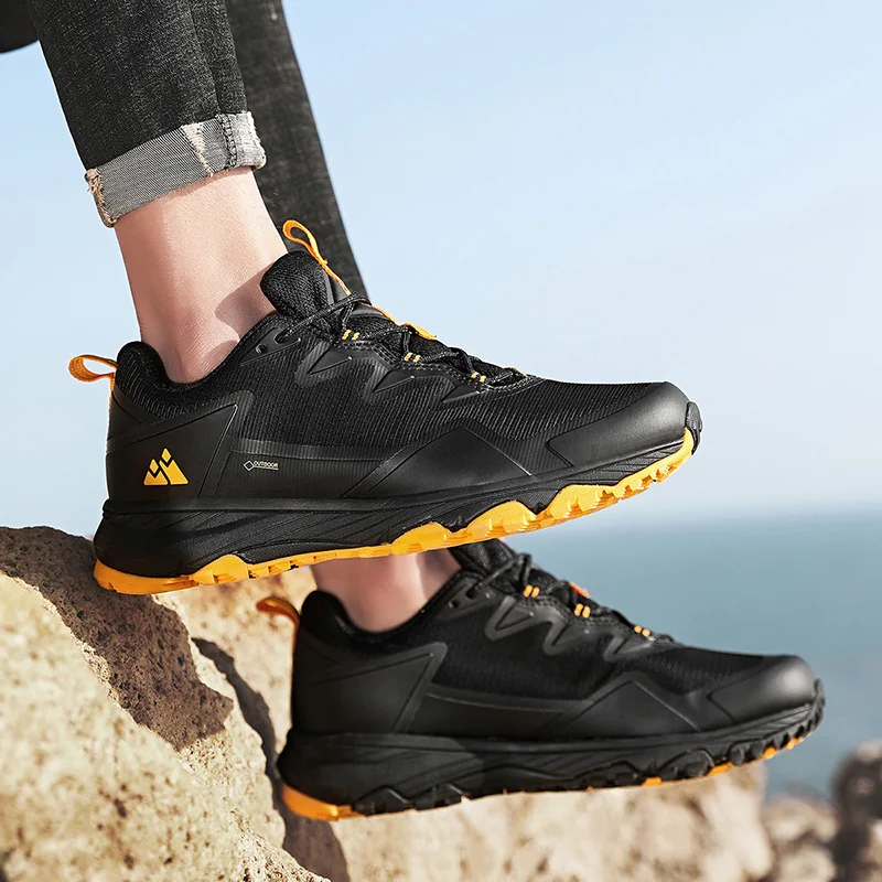HIKEUP Men Hiking Shoes Waterproof Sneakers Trekking Sports Athletic Shoes Durable Walking Hunting Trekking Outdoor Low Price