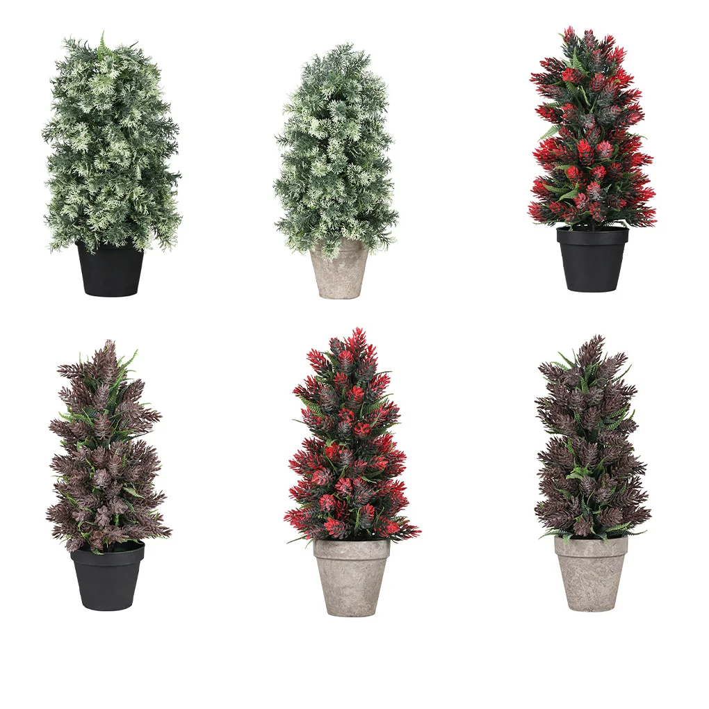 

Искусственное растение, искусственное дерево, Искусственные Горшечные растения для рождественского орнамента