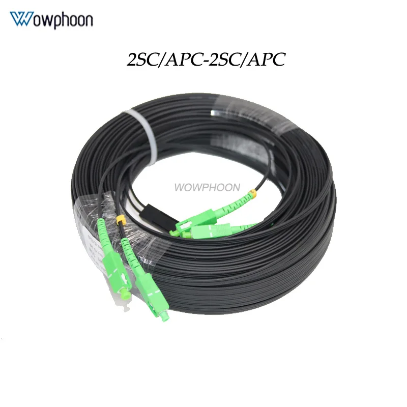 

150M 3 Steel 2 Core Outdoor FTTH Drop Cable SC LC ST FC Connector G657A1 Fiber Optic Patch Cord Cable 2 Core