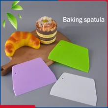 Plastic Cake Cream Spatula Dough Butter Batter Scraper Baking Tools For Home Baking Cutting Tools Kitchen Gadgets