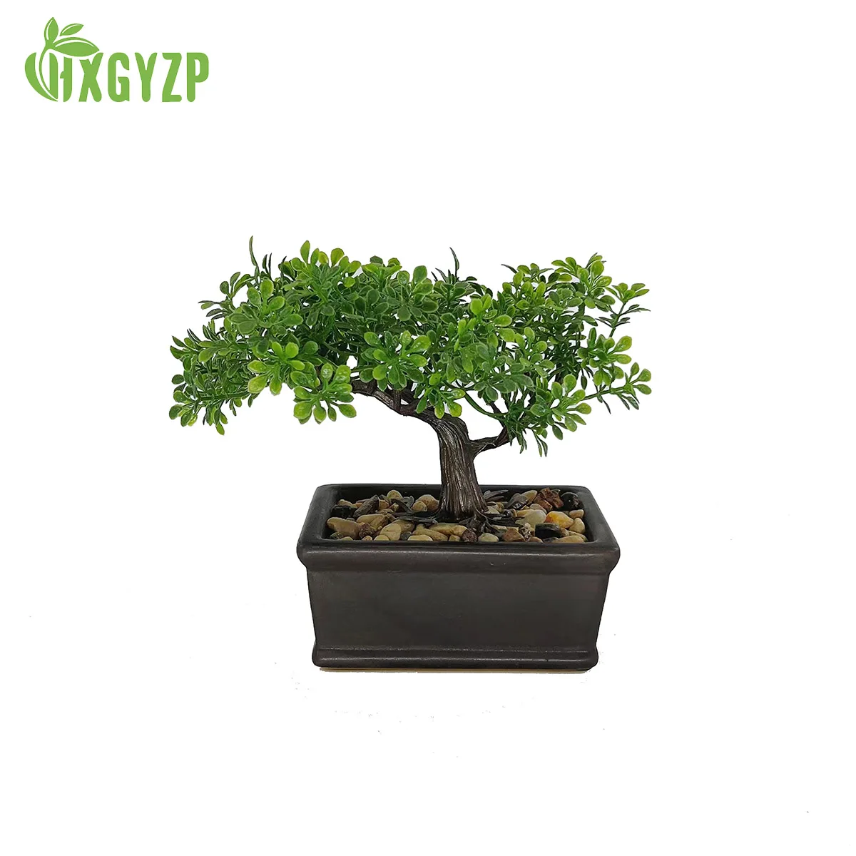 Искусственная Миланская трава дерево с черным керамическим горшком украшения