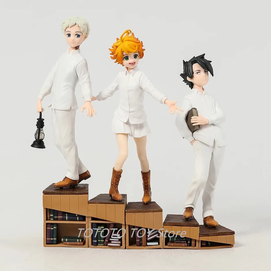 

3pcs The Promised Neverland Figure Emma Norman Figure Anime Chibi Figure PVC Action Model Collection Toys Anime Figure