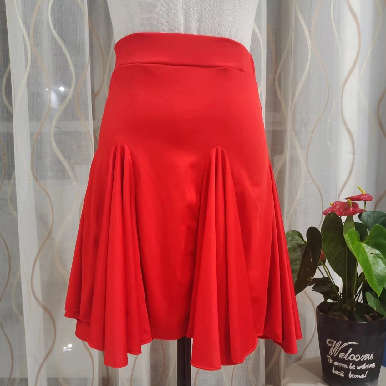 

Latin Dance Skirt Practice Costume Ladie Adult Tassel Skirt Cha Cha Samba Tango for Dancing Ballroom Dance Competition Dresses