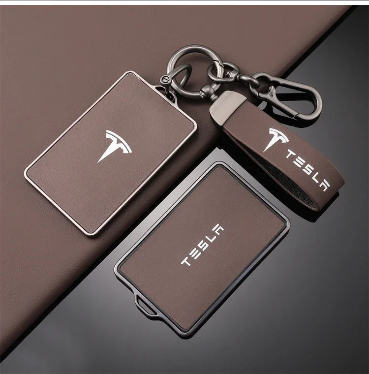 Фото Кожаный чехол из ТПУ для автомобильного ключа NFC, защитный держатель, брелок для Tesla Model 3 S X Model Y, автоаксессуары без ключа №5