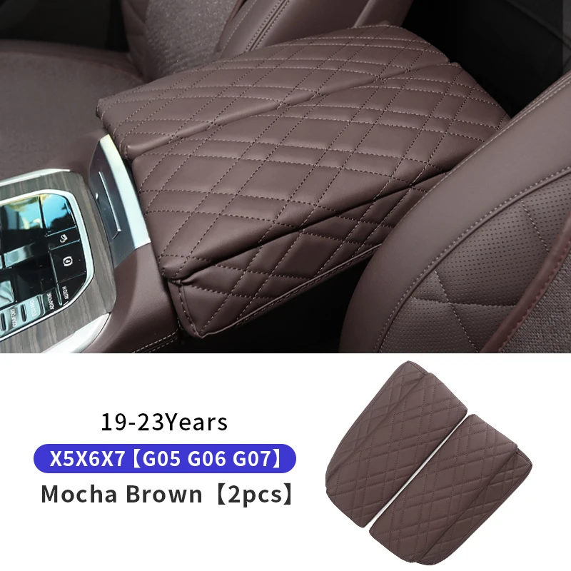 

Чехол для подлокотника BMW X5 X6 X7 G05 G06 G07 LHD, защитная накладка из искусственной кожи для центральной консоли, аксессуары для интерьера автомобиля