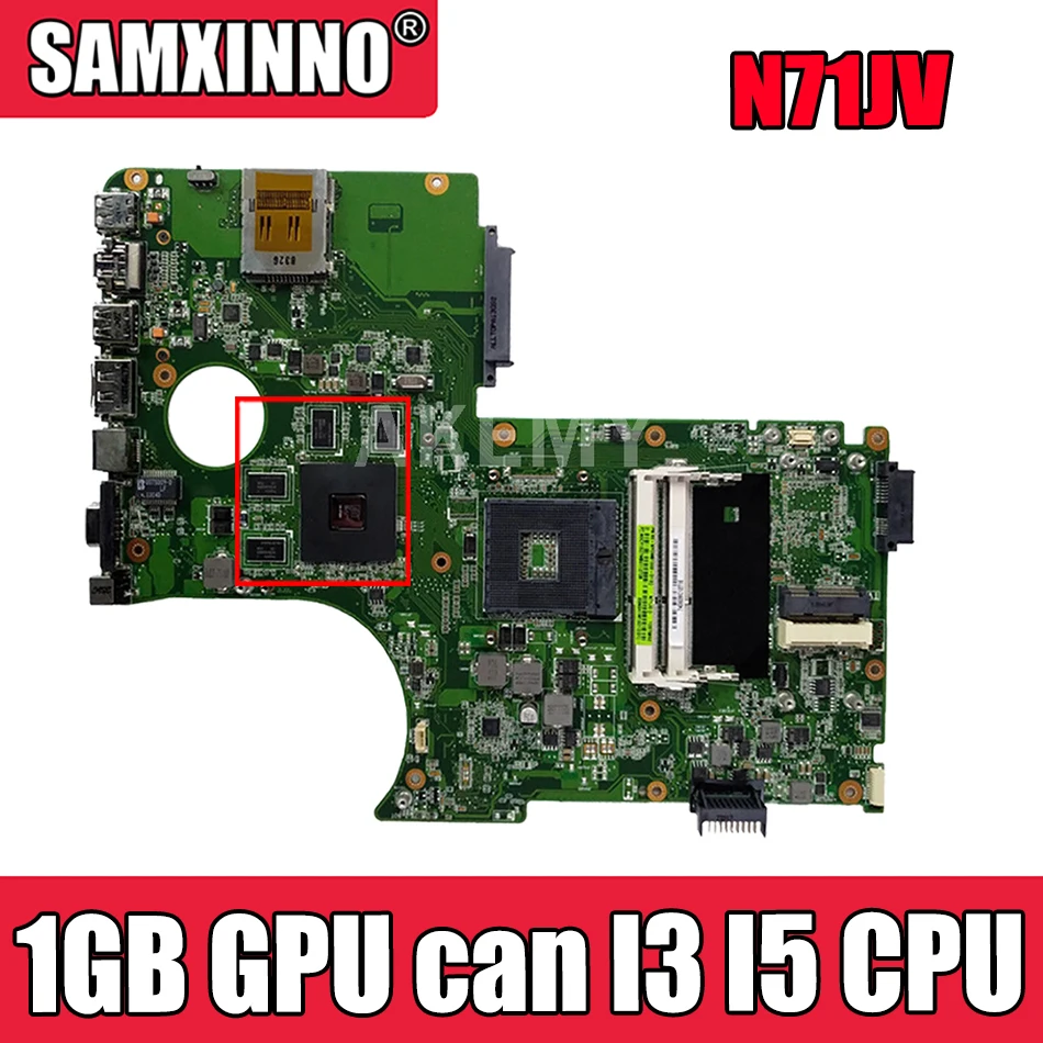 

Для ASUS N71JV N71JA материнская плата для ноутбука тестирование работы 100% Вт/1 ГБ GPU может поддерживать Процессор I3 I5