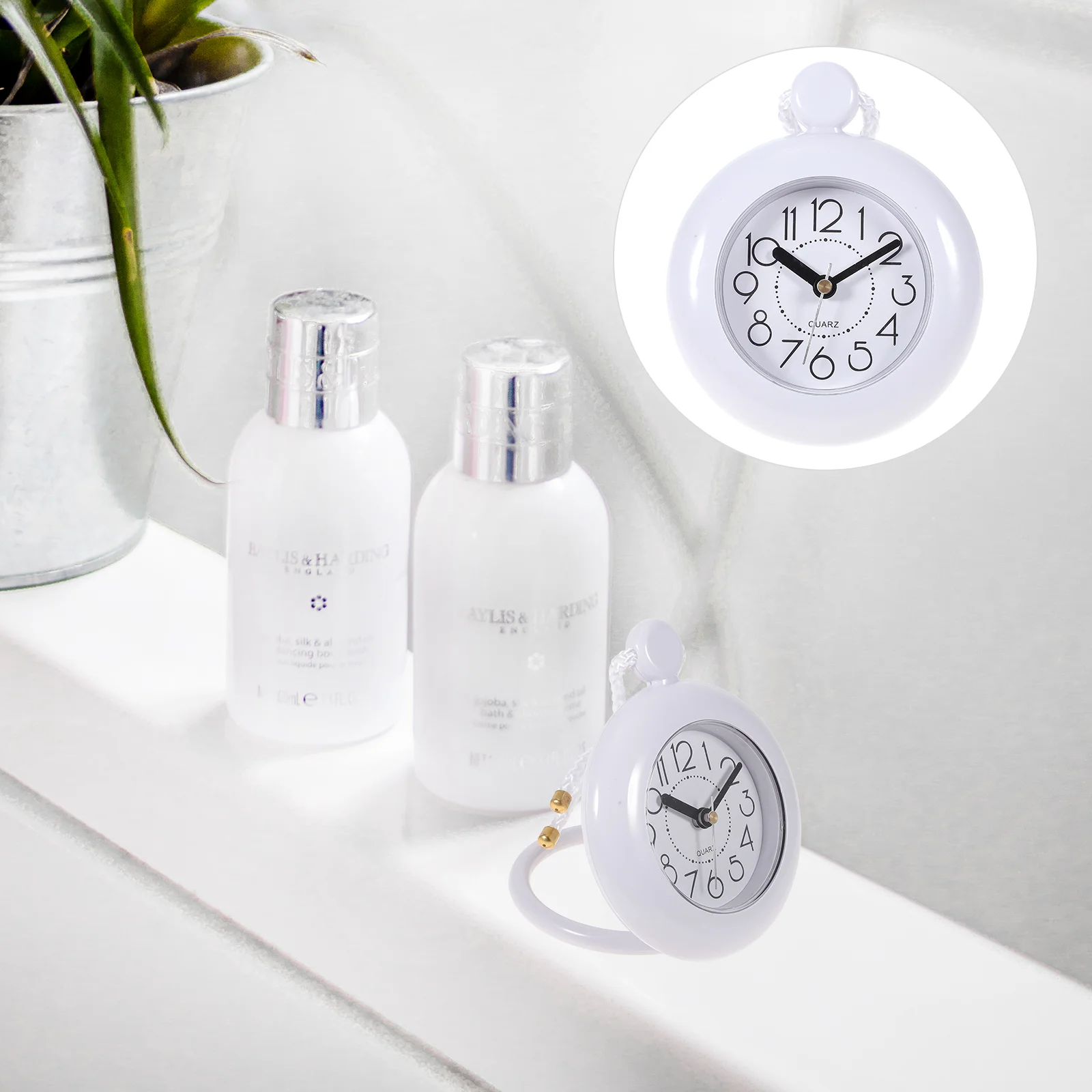 

Shower Clock Tablescape Decor Bathroom Wall Clock Swimming Pool Timerss Non Ticking Swimming Pool Timer White Decor