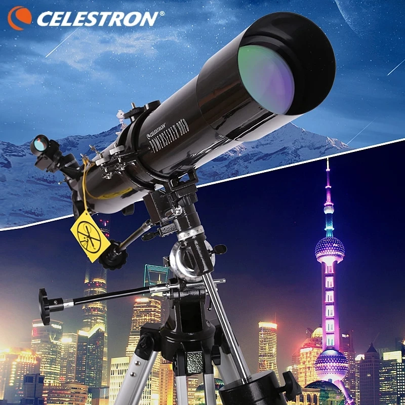 Профессиональный астрономический телескоп Celestron Powerseeker 80EQ для звездной Луны