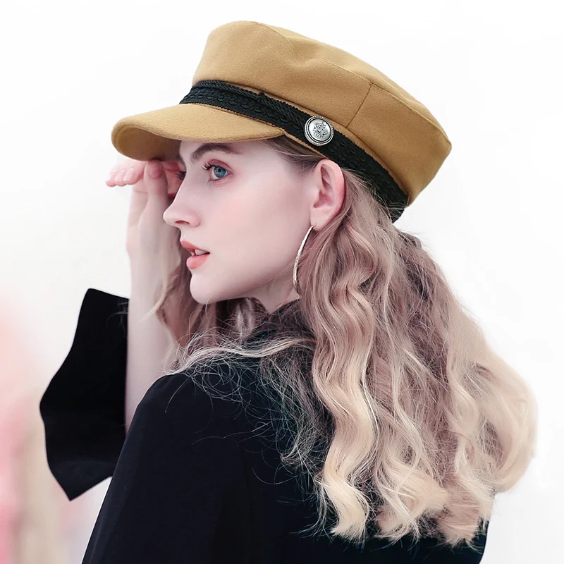 Зимняя бейсболка Женская шерстяная шапка во французском стиле для мальчиков от