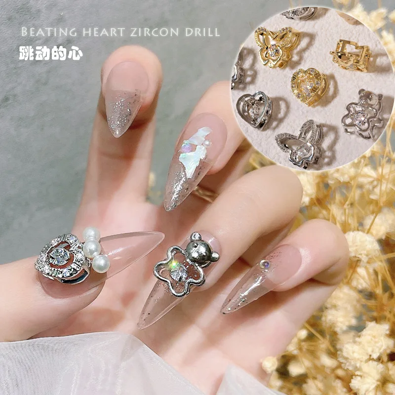 

3 шт., подвески для ногтей в виде медведя