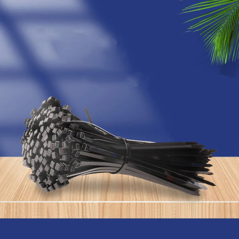 Самоблокирующиеся Нейлоновые кабельные стяжки набор из 100 шт. черные