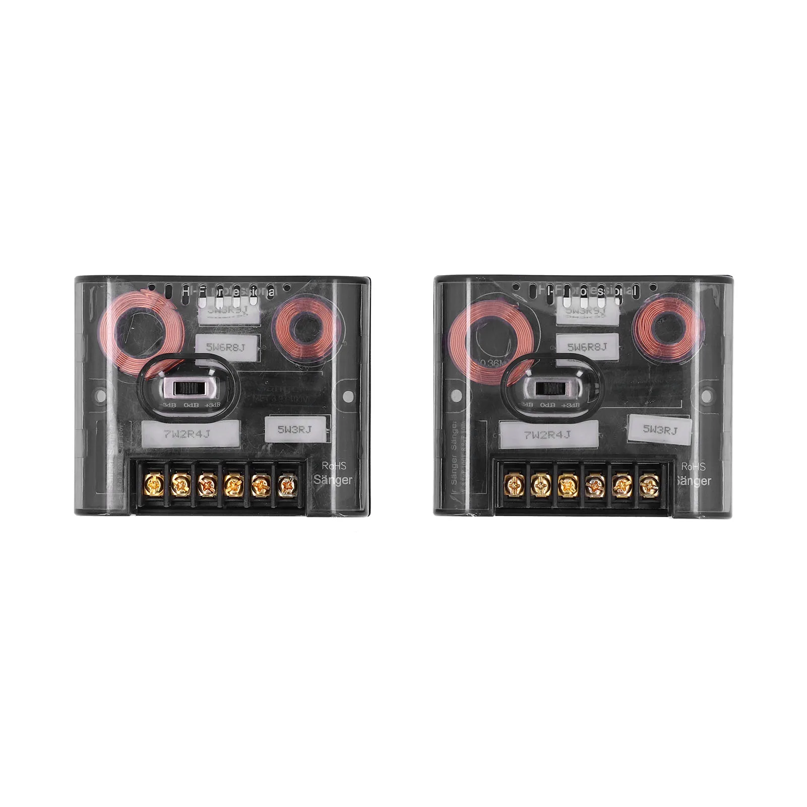 

2pcs Speaker Frequency Divider Audio Crossover 2 Way 300W High Power Universal for Car
