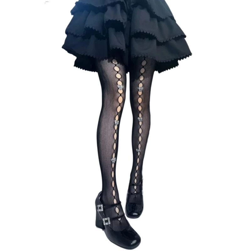 Женские колготки в сеточку JK Girl эстетические ажурные японские милые с 3D