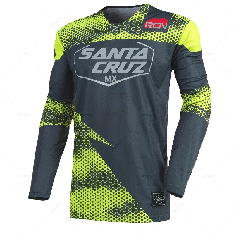 Rcn Santacruz Mx трикотажные изделия для скоростного спуска MTB велосипедные рубашки Offroad