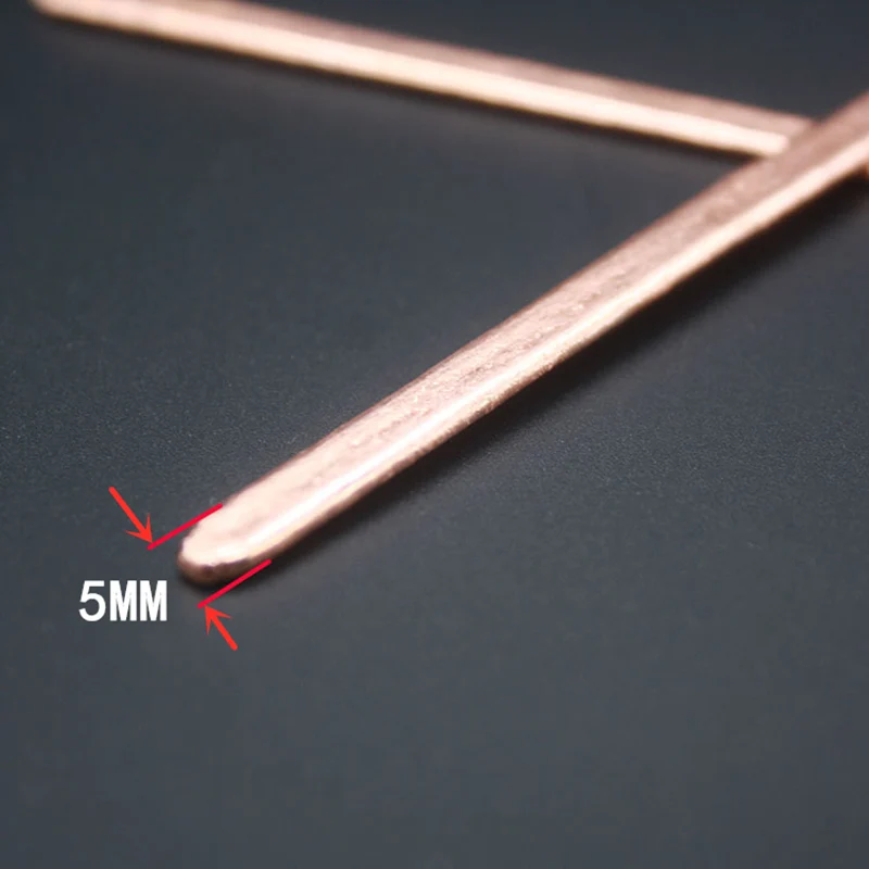 

100-200*5*2mm DIY Laptop CPU Flat Copper Cooler Heatsink Exchanger Tube Heat Pipe Within Thermal Conductivity Liquid