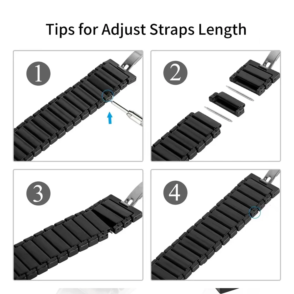 Ceramic Watch Strap for Apple Watch Band 49mm 45mm 41mm 44mm 40mm 42mm Smart Bracelet Wristband for iWatch Ultra 8 7 6 5 4 3 SE