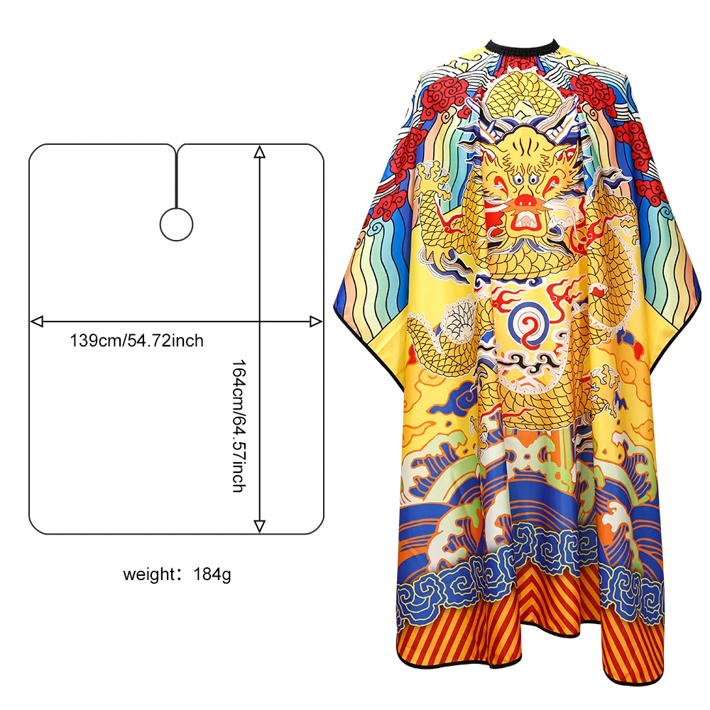 Новая искусственная Антистатическая Парикмахерская Ткань с рисунком дракона