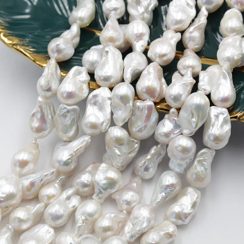 16-23mm Irregular Pearl Beads AAA Flameball Baroque Pearls For Bracelets Jewelry Making Cultured Freshwater Nucleated Pearl