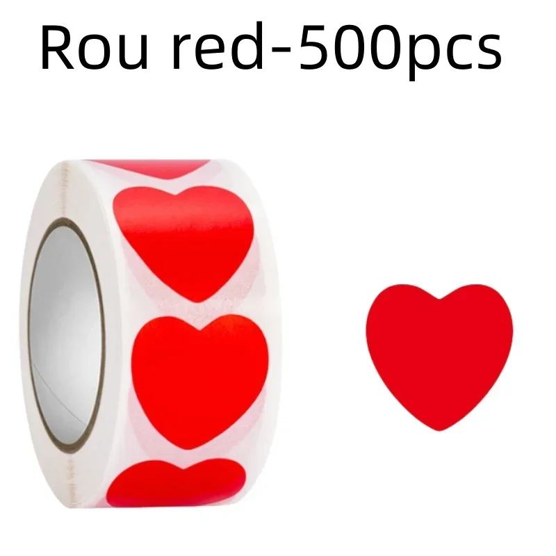 

Рулон наклеек в форме сердца 500 шт.