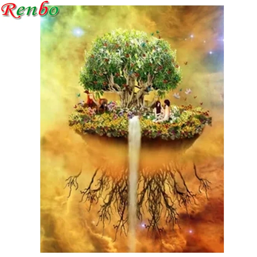 

Алмазная мозаика 5D «сделай сам» с полными стразами, живопись, абстрактное искусство, рукоделие с деревом жизни, ручная работа, подарок, пейз...