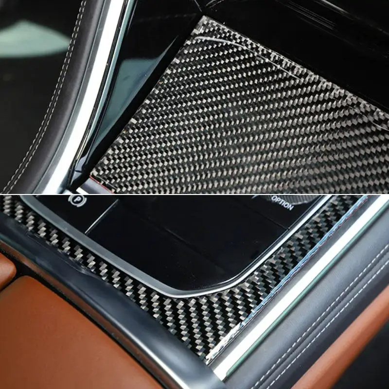 Для BMW 8-й серии M850i G15 G16 2019-2022 салон автомобиля, аксессуары из мягкого углеродного волокна, центральная панель переключения передач, рамка, накладка (art.: 3920d2cd54c64) - 3920d2cd54c64