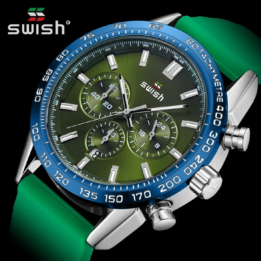 

Top Brand Heuer Quartz Wristwatch Men Sports Dress Auto Date Chronograph 24 Hours Three Sub-Dial Stainless Steel Watch Relogio