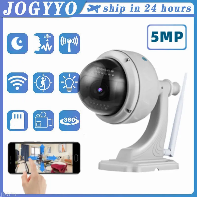 

5MP 2.4G WIFI Camera 360° CCTV Security Monitoring Outdoor Waterproof Kamera PIR Human Detection HD Night Vision Network Camera