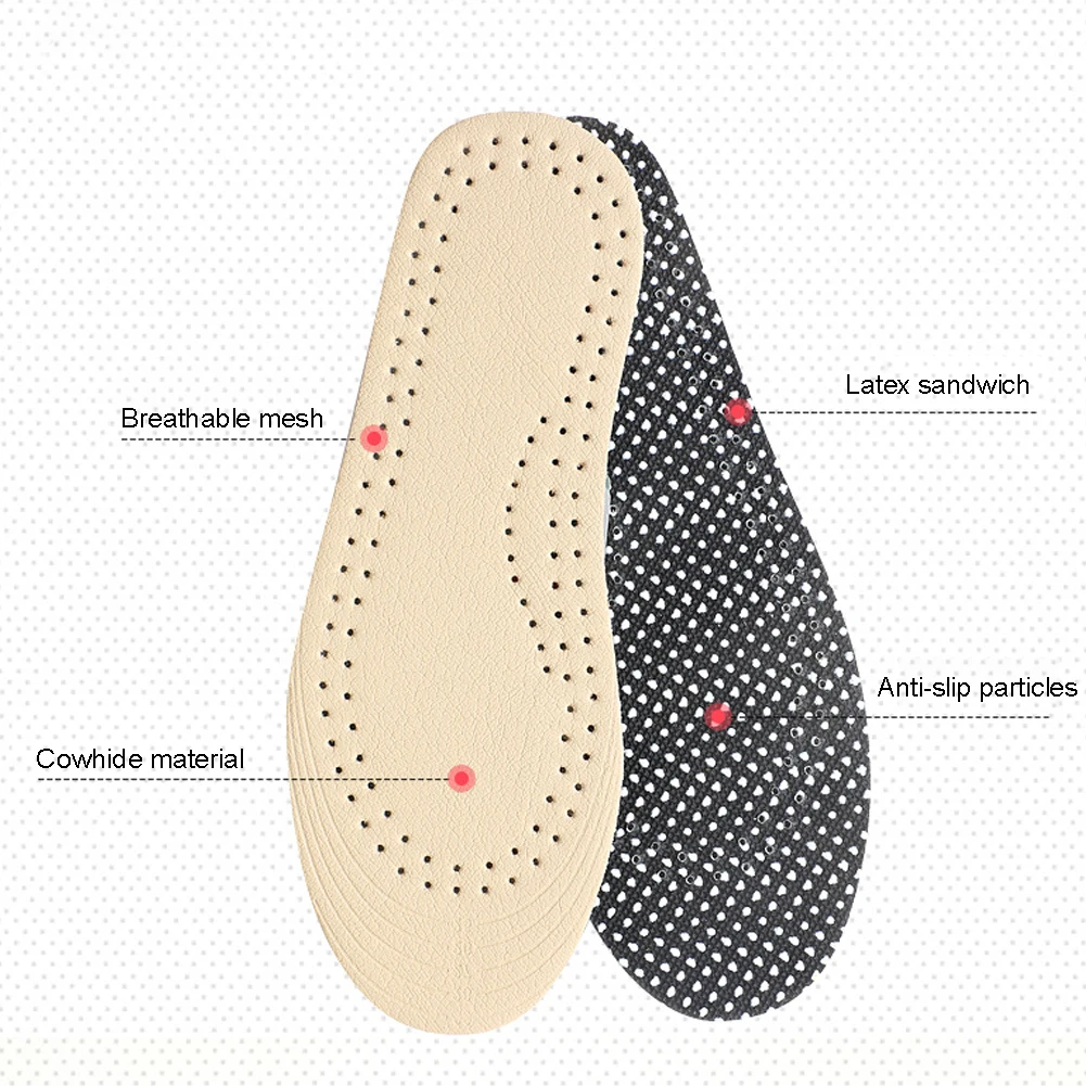 Leather Children Shoes Insoles Cuttable Ultralight Boys Girls Sport Shoes Pads Soft Anti Slip Breathable Healthy Kids Pads