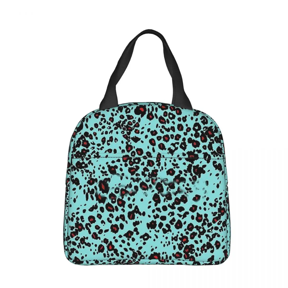 

Roar Blue Leopard Design Insulated Lunch Bag Animal Skin Women Kids Cooler Bag Thermal Portable Lunch Box Ice Pack Tote