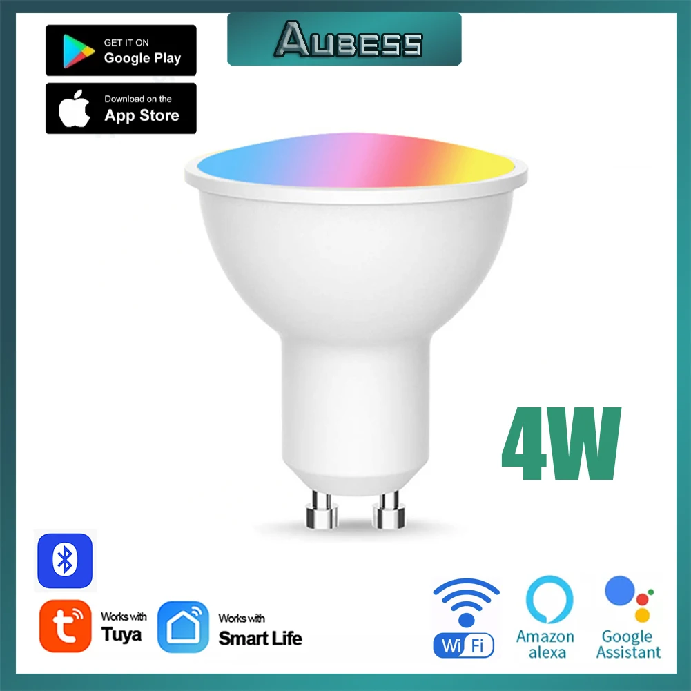 

Умная Светодиодная лампа Gu10 с поддержкой Wi-Fi, 4 Вт, 220 В