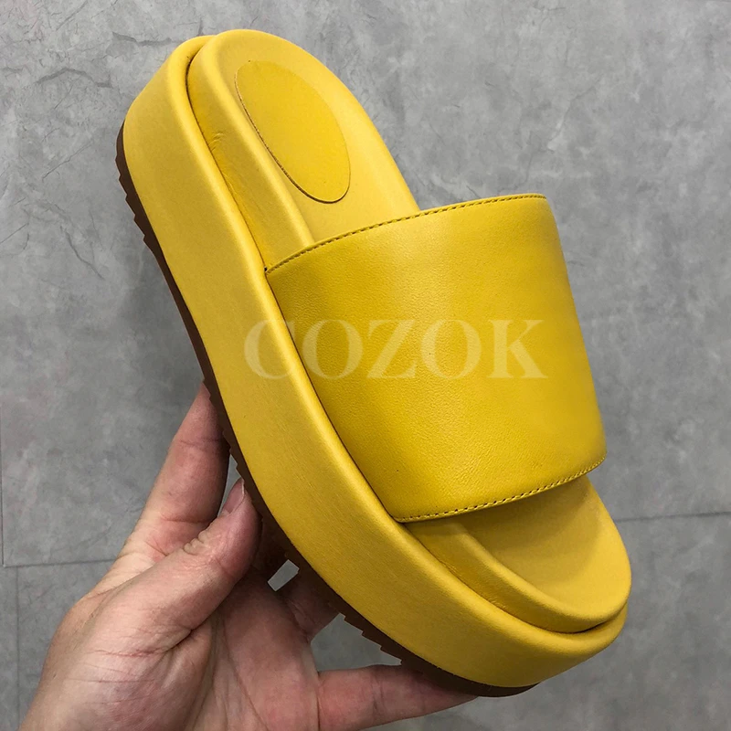 

Летние Повседневные тапочки 2023, женские новые дизайнерские сандалии на толстой подошве с круглым носком и открытым носком