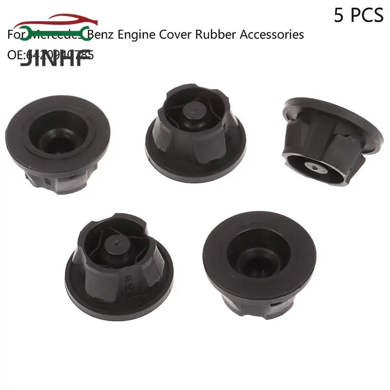 

5pcs Car Engine Covers Rubber Mat For Engine Cover Trim Rubber Mounting Grommet Bung Absorber Accessories 6420940785