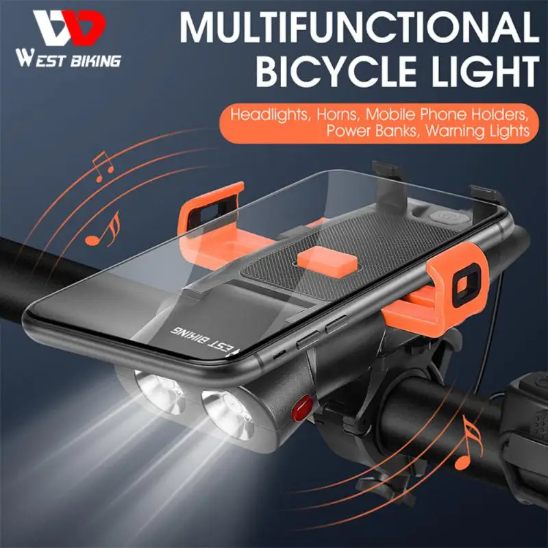 

WEST BIKING Bicycle Front Light USB Rechargeable MTB Road Bikes Headlight Bicycle Lantern Cycling Flashlight Bike Accessories