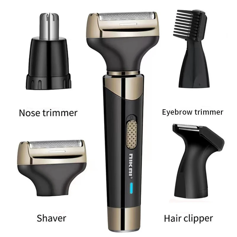 USB Rechargeable Electric Nose Ear Trimmer 4 In1 Hair Removal for Men Eyebrow Trimer Washable Shaving Machine Face Care EU Plug