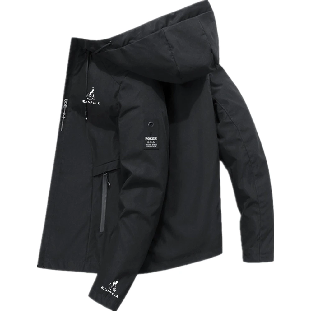 

Beanpole logo 2023 new jacket men's windbreaker zipper jacket casual overalls stylish outdoor adventure