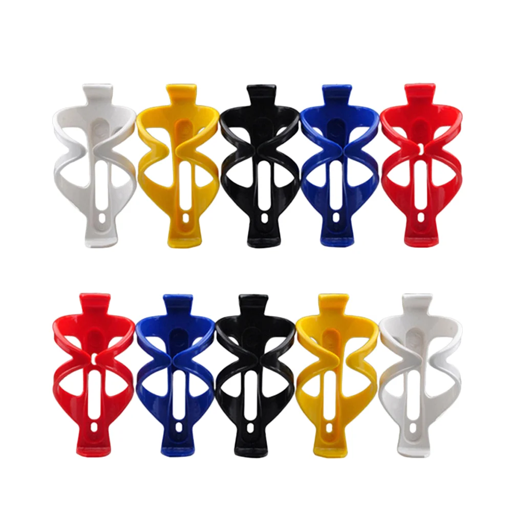 10pcs Bike Water Bottle Holder Secure Retention Bottle Cage Brackets for Mountain Bikes Road Vehicles ( White Yellow Red Blue