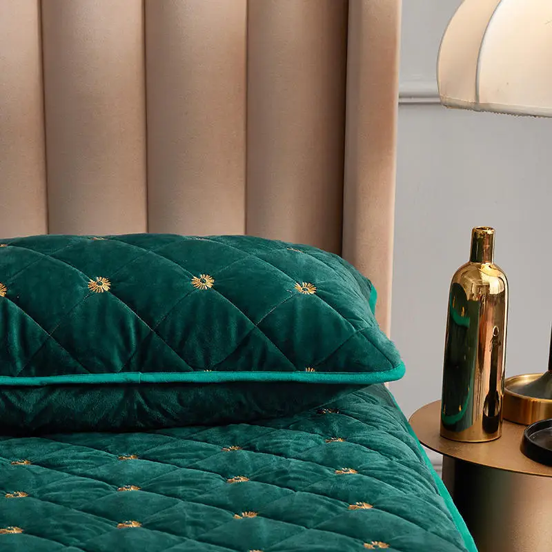 Вышитая Коралловая светозащитная натяжная простыня стильный чехол для матраса