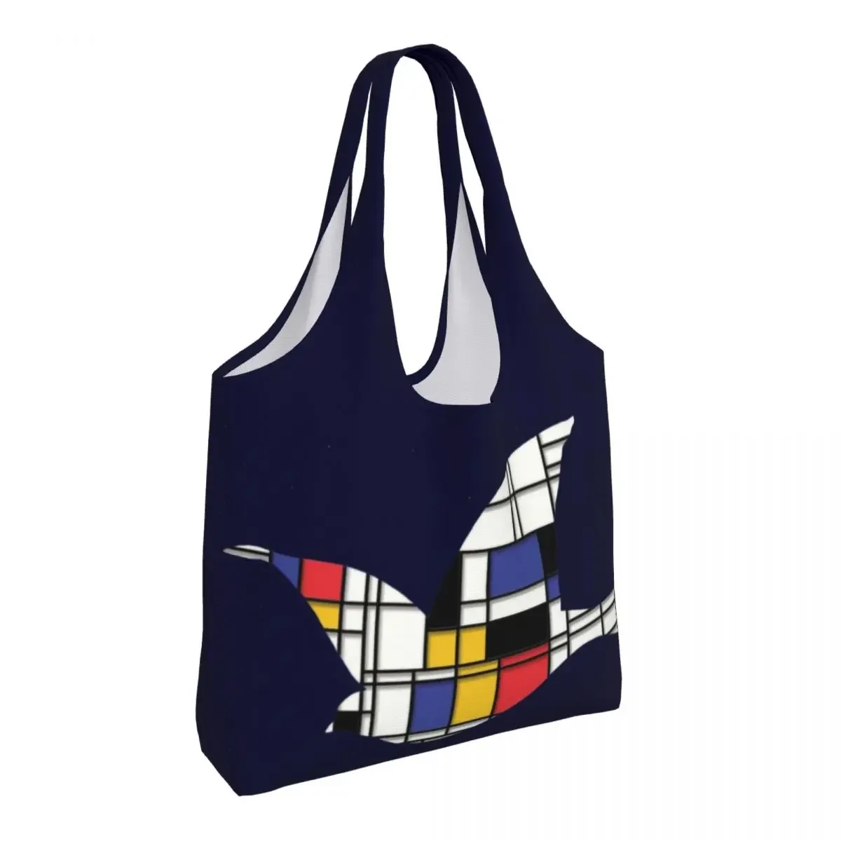 Изготовленные на заказ сумки-тоут для покупок When Mondrian встречает рене Магритта