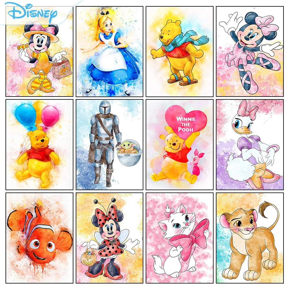 

Алмазная живопись «сделай сам», Дисней, Микки Маус, искусственный медведь, украшение для дома, круглая Алмазная мозаика, вышивка крестиком