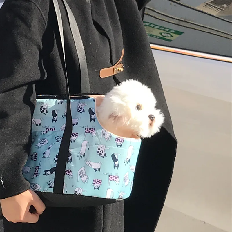 

Портативная Сумка-переноска для домашних питомцев, рюкзак для маленьких собак, сумка на плечо для путешествий на открытом воздухе, модель ...