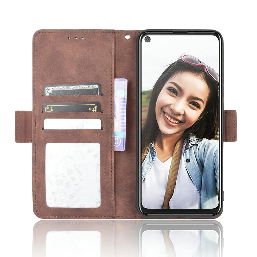 Съемный кожаный чехол-книжка с отделением для карт HTC U20 5G 2020 Роскошный чехол