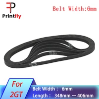 2mgt 2m 2gt3d printer synchronous timing belt pitch length 6mm348 350 360 376 380 386 390 392 396 400 406mmrubber closed