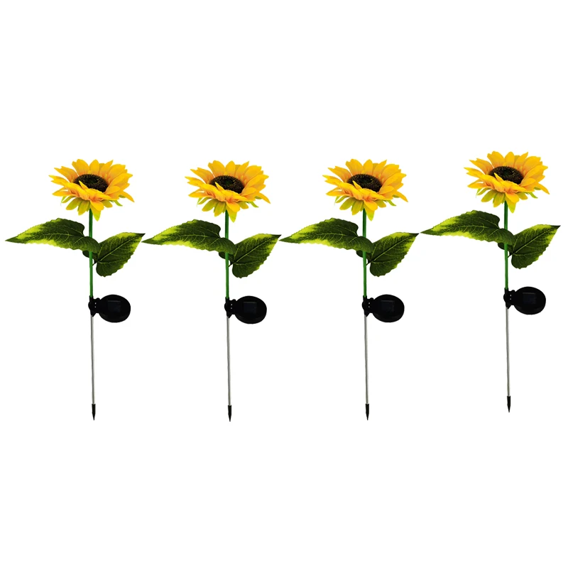 

Big Deal 4 Pack Sunflower Solar Lights Outdoor,LED Landscape Path Light For Courtyard Sidewalk Terrace Lawn Backyard Decor