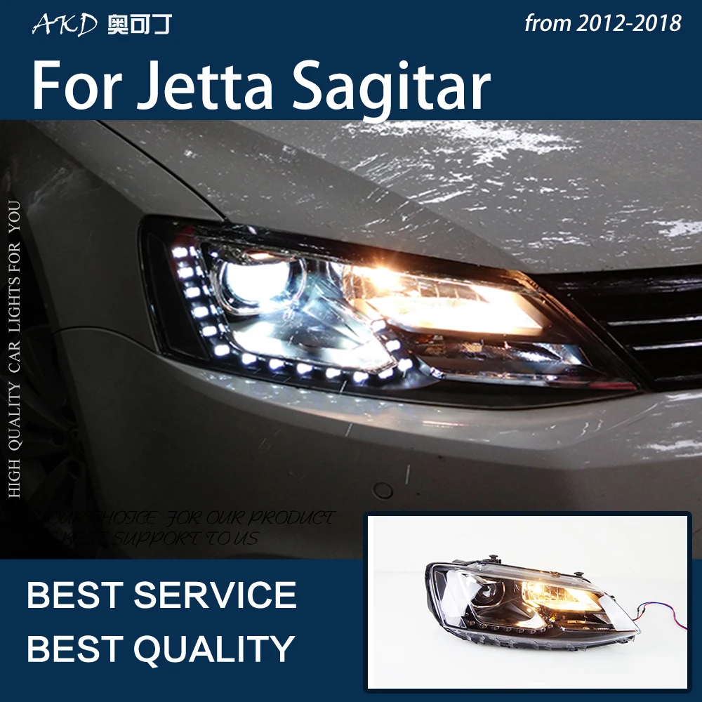 

Car Lights For Jetta Sagitar MK6 2012-2016 LED Headlights DRL Fog Lamp Turn Signal Low Beam High Beam Projector Lens Accessories
