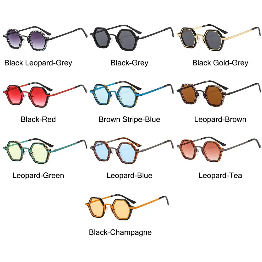 Маленькие многоугольные солнцезащитные очки с защитой UV400 модные в стиле хип-хоп