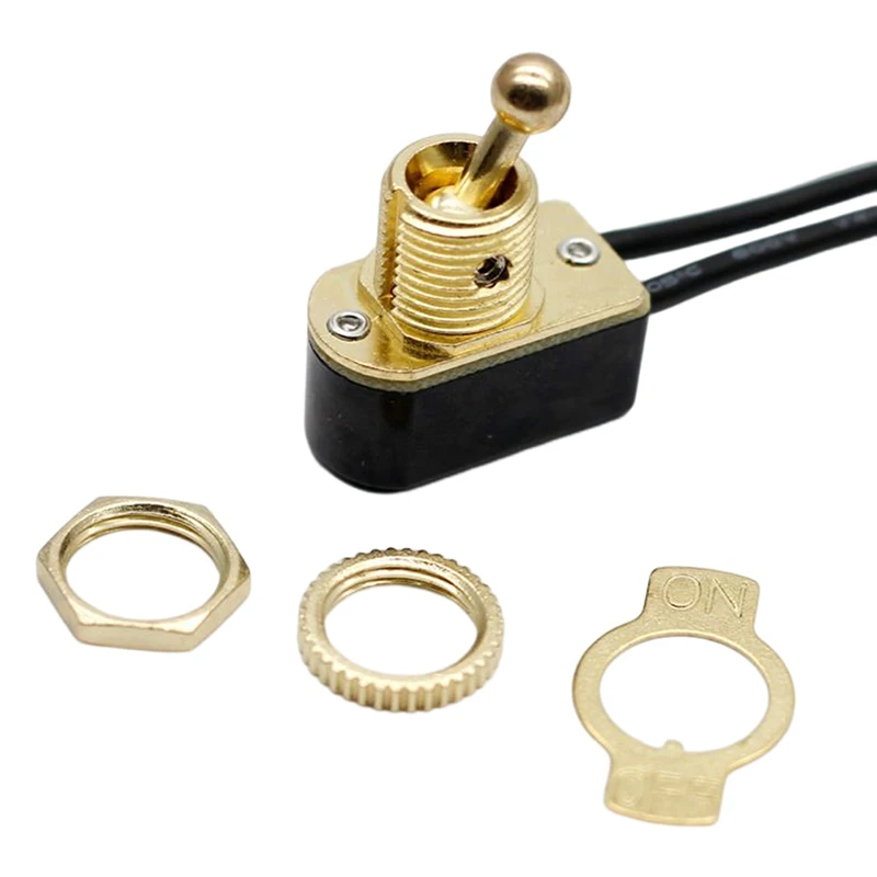 AC 250V 6A On/Off Prewired Standard Toggle Switch With Wire Cable MT-2021 SPST Contacts Switch Electrical Equipment